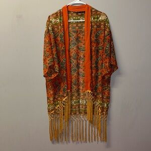 Zapa Basic Paisley Fringe Kimono